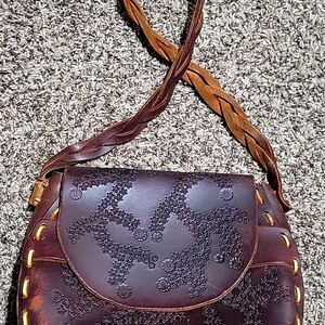 Vintage Hand crafted/Hand tooled leather purse